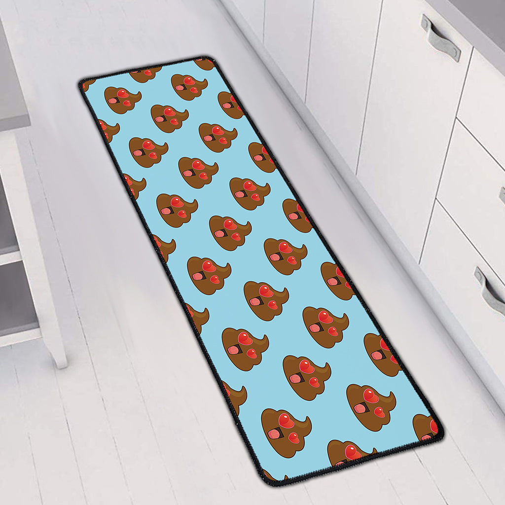 Lovely Poop Pattern Print Long Kitchen Mat