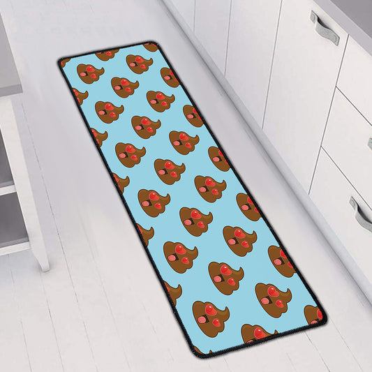 Lovely Poop Pattern Print Long Kitchen Mat