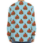 Lovely Poop Pattern Print Long Sleeve Baseball Jersey