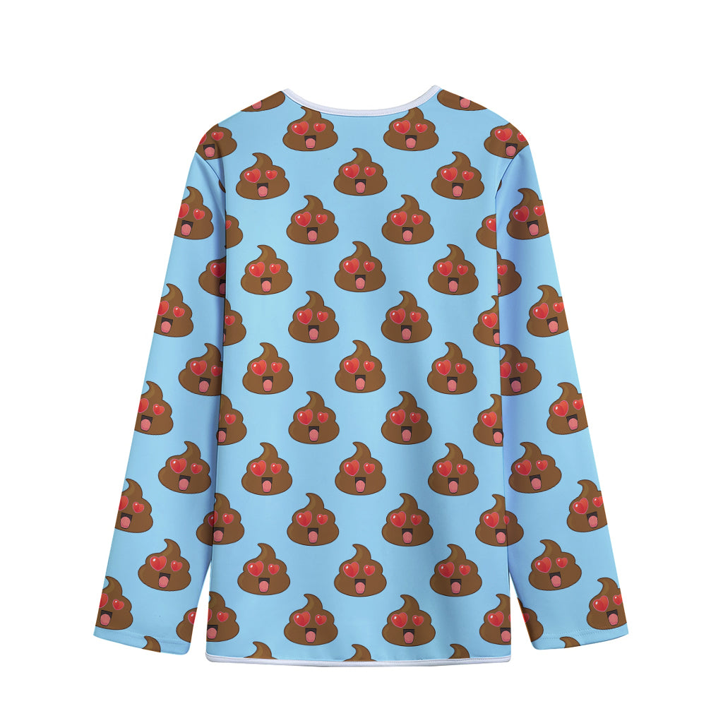 Lovely Poop Pattern Print Long Sleeve Short Coat
