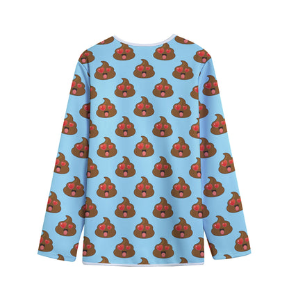 Lovely Poop Pattern Print Long Sleeve Short Coat