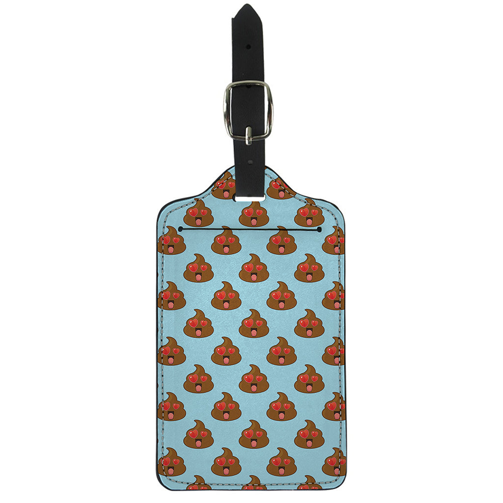 Lovely Poop Pattern Print Luggage Tag