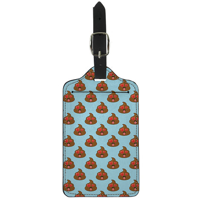 Lovely Poop Pattern Print Luggage Tag