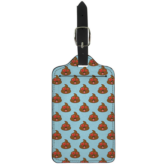 Lovely Poop Pattern Print Luggage Tag