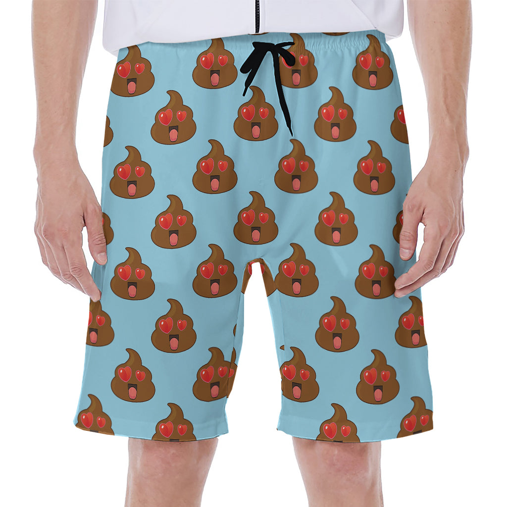 Lovely Poop Pattern Print Men's Beach Shorts