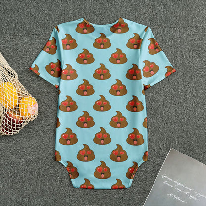 Lovely Poop Pattern Print Men's Bodysuit