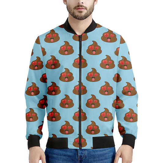 Lovely Poop Pattern Print Men's Bomber Jacket
