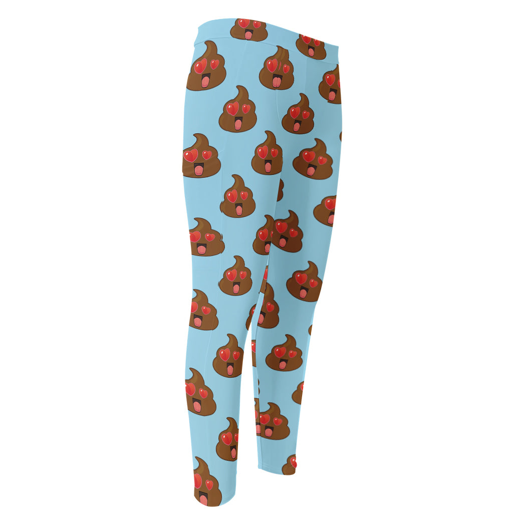 Lovely Poop Pattern Print Men's Compression Pants