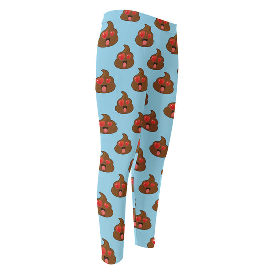 Lovely Poop Pattern Print Men's Compression Pants