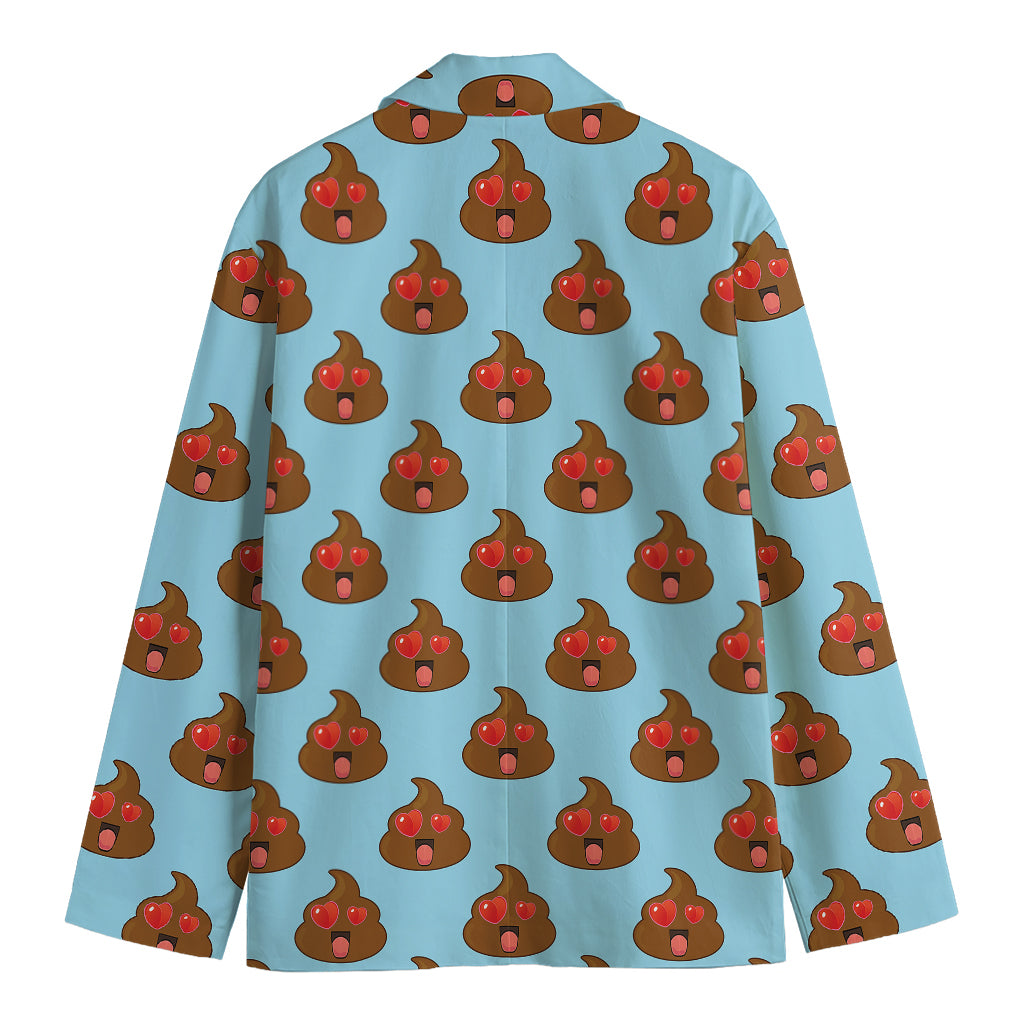 Lovely Poop Pattern Print Men's Cotton Blazer
