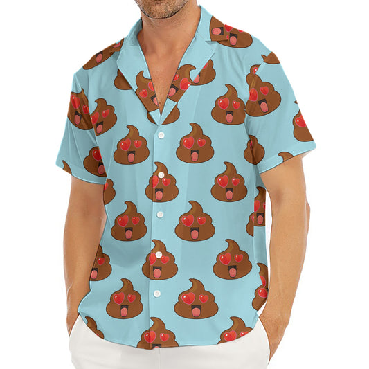 Lovely Poop Pattern Print Men's Deep V-Neck Shirt