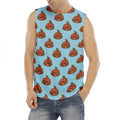 Lovely Poop Pattern Print Men's Fitness Tank Top