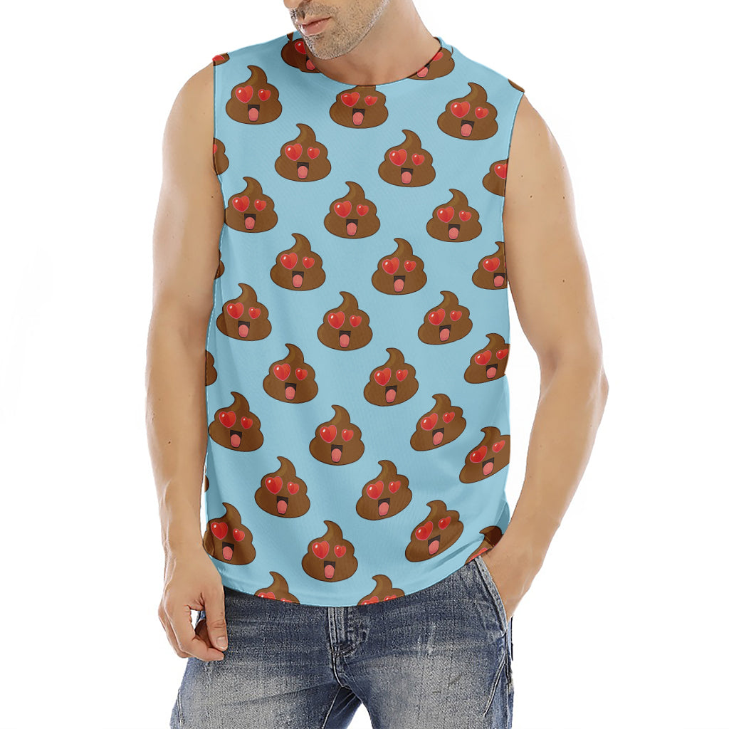 Lovely Poop Pattern Print Men's Fitness Tank Top