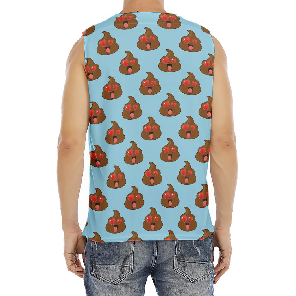 Lovely Poop Pattern Print Men's Fitness Tank Top