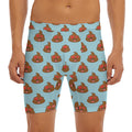 Lovely Poop Pattern Print Men's Long Boxer Briefs