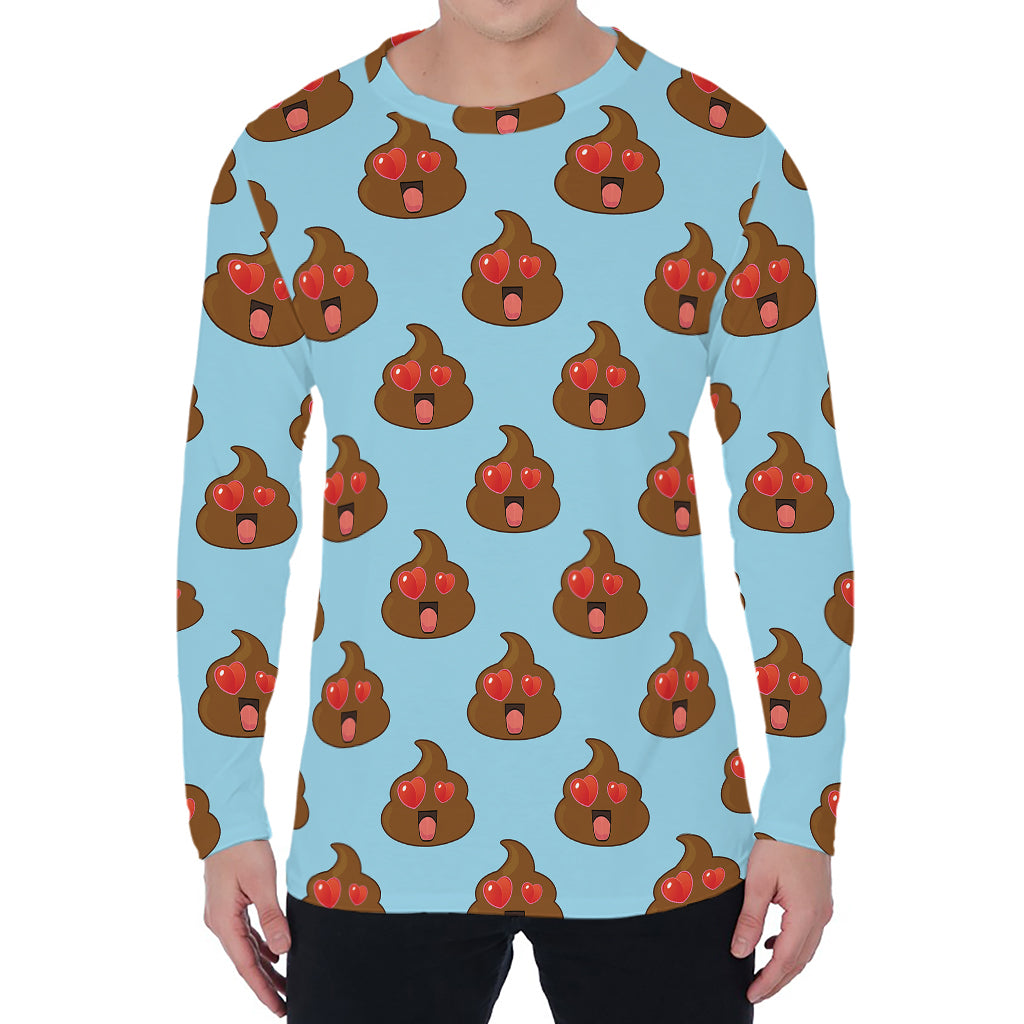 Lovely Poop Pattern Print Men's Long Sleeve T-Shirt