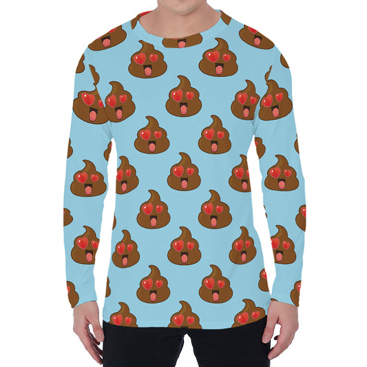 Lovely Poop Pattern Print Men's Long Sleeve T-Shirt