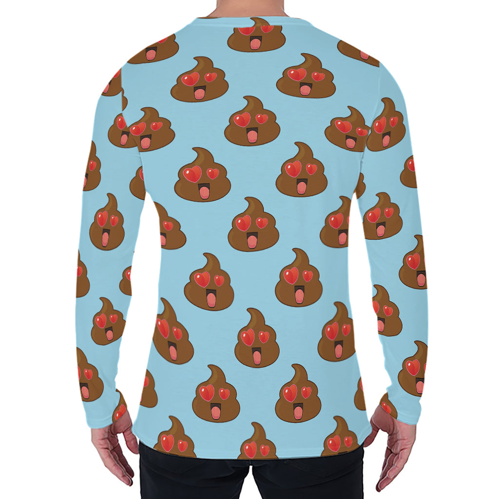Lovely Poop Pattern Print Men's Long Sleeve T-Shirt