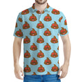 Lovely Poop Pattern Print Men's Polo Shirt