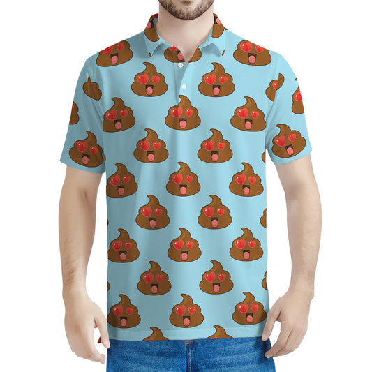 Lovely Poop Pattern Print Men's Polo Shirt