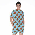 Lovely Poop Pattern Print Men's Romper
