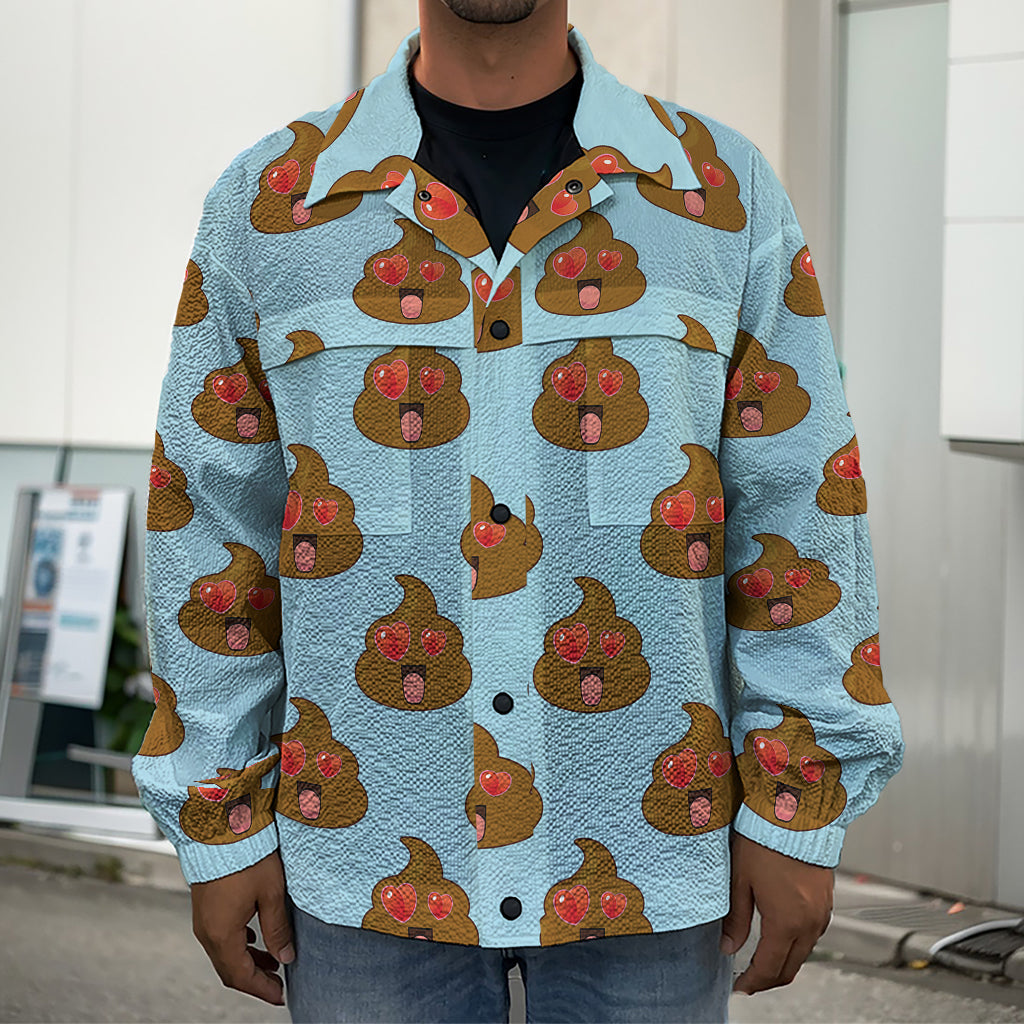 Lovely Poop Pattern Print Men's Shirt Jacket