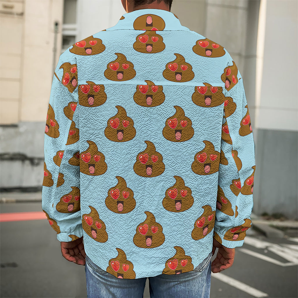 Lovely Poop Pattern Print Men's Shirt Jacket