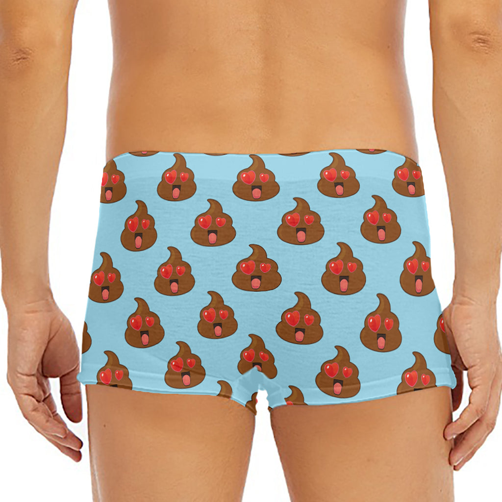 Lovely Poop Pattern Print Men's Short Boxer Briefs