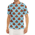 Lovely Poop Pattern Print Men's Short Sleeve Rash Guard