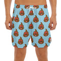 Lovely Poop Pattern Print Men's Split Running Shorts