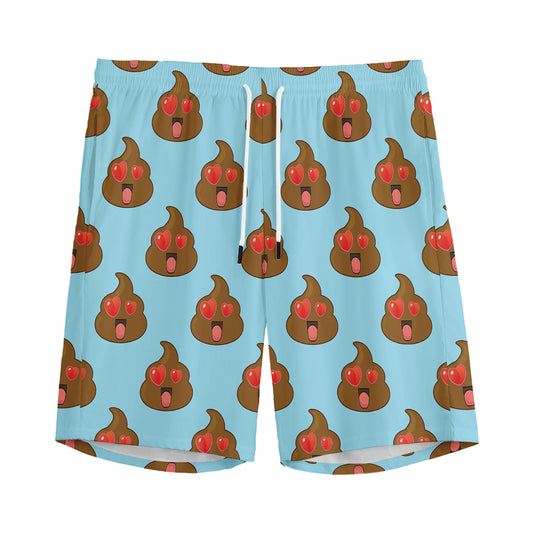 Lovely Poop Pattern Print Men's Sports Shorts