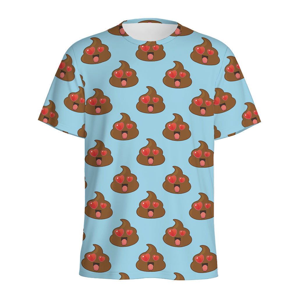Lovely Poop Pattern Print Men's Sports T-Shirt
