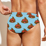 Lovely Poop Pattern Print Men's Swim Briefs