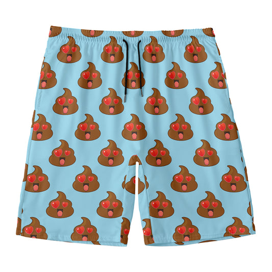 Lovely Poop Pattern Print Men's Swim Trunks