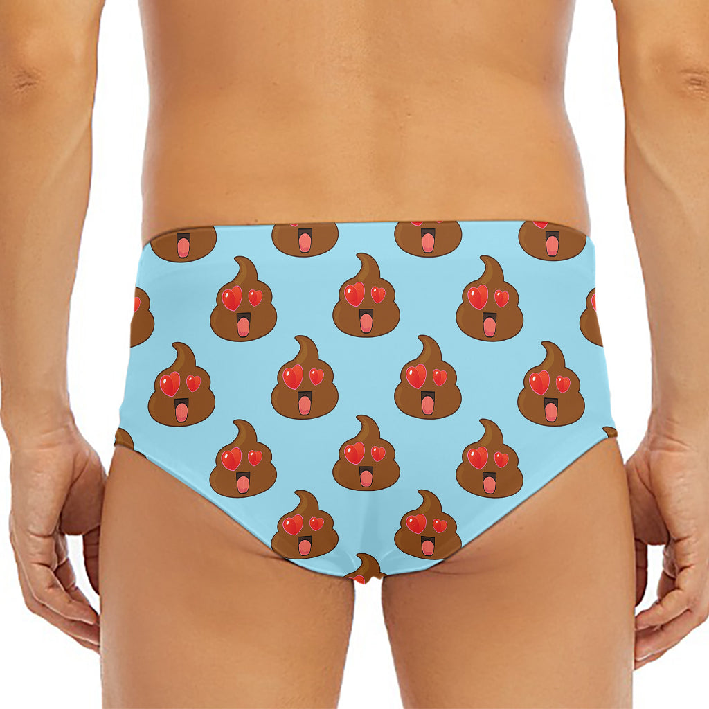 Lovely Poop Pattern Print Men's Triangle Swim Briefs