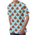 Lovely Poop Pattern Print Men's Velvet T-Shirt