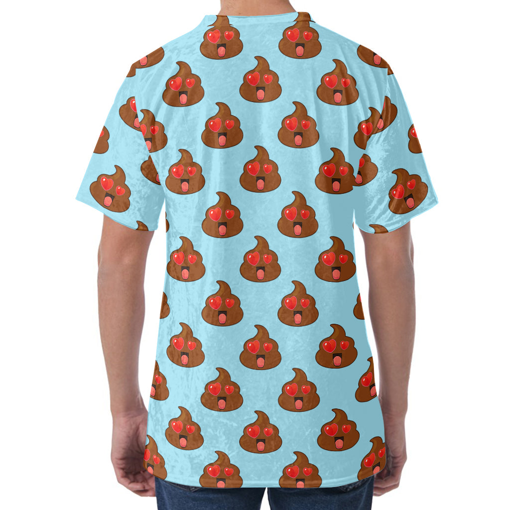 Lovely Poop Pattern Print Men's Velvet T-Shirt