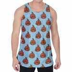 Lovely Poop Pattern Print Men's Velvet Tank Top