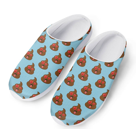 Lovely Poop Pattern Print Mesh Casual Shoes