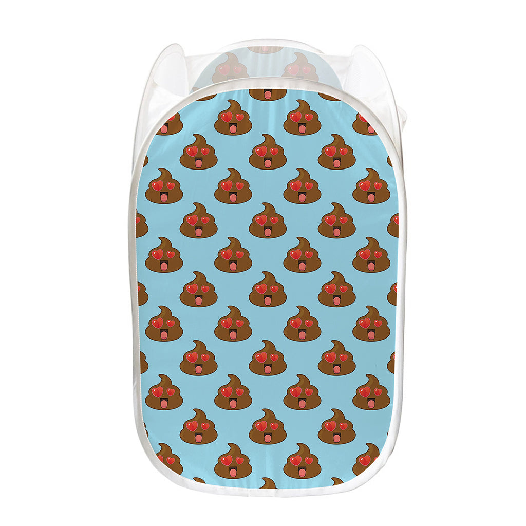 Lovely Poop Pattern Print Mesh Laundry Hamper