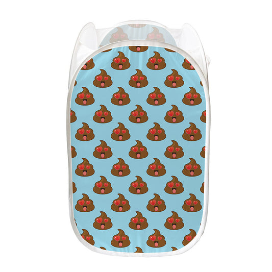 Lovely Poop Pattern Print Mesh Laundry Hamper