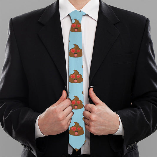 Lovely Poop Pattern Print Necktie