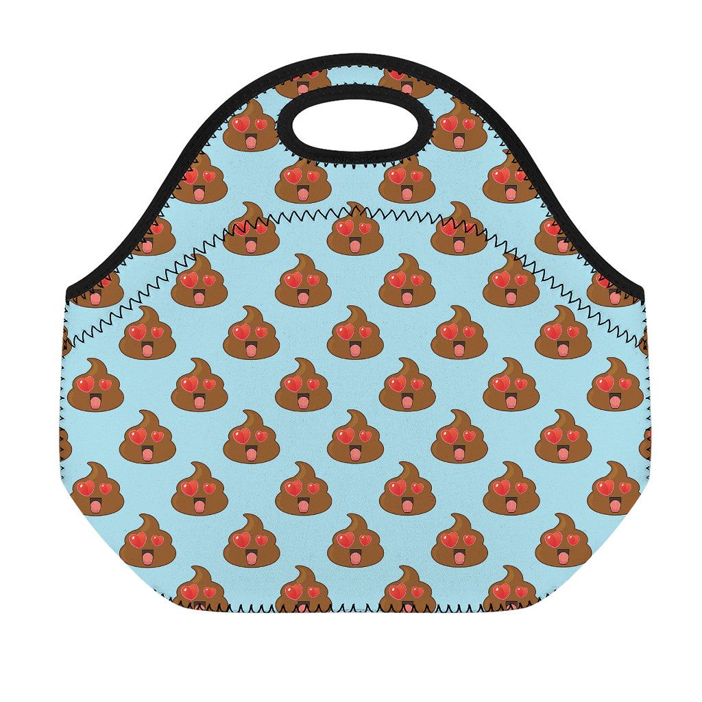 Lovely Poop Pattern Print Neoprene Lunch Bag