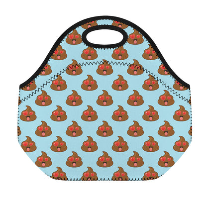 Lovely Poop Pattern Print Neoprene Lunch Bag
