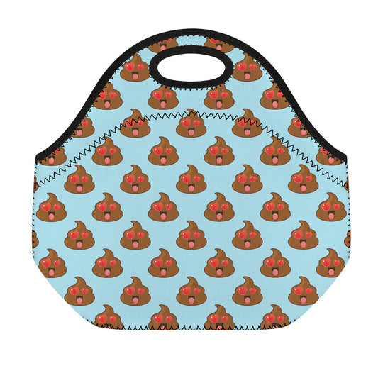 Lovely Poop Pattern Print Neoprene Lunch Bag