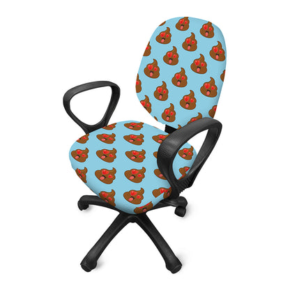 Lovely Poop Pattern Print Office Chair Cover