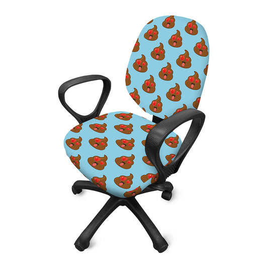 Lovely Poop Pattern Print Office Chair Cover