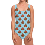 Lovely Poop Pattern Print One Piece Swimsuit