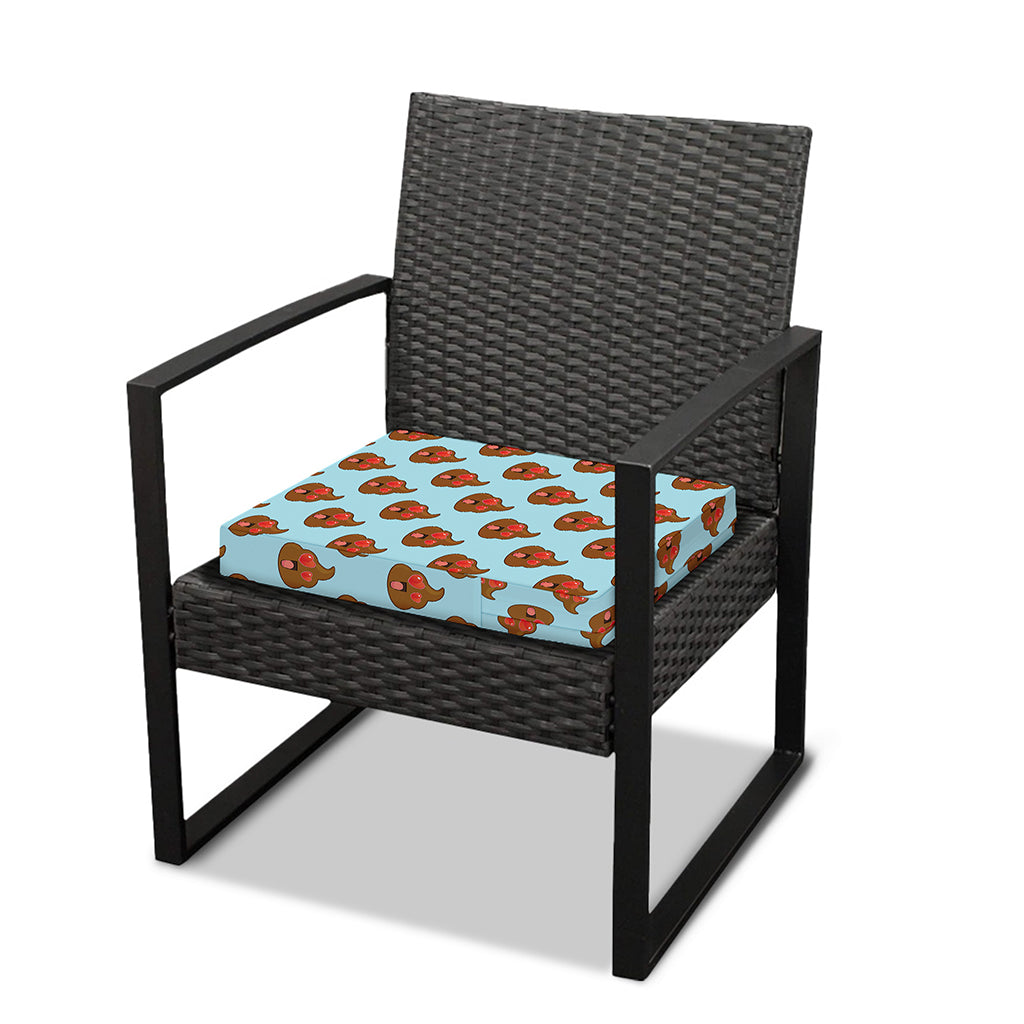 Lovely Poop Pattern Print Outdoor Seat Cushion Cover