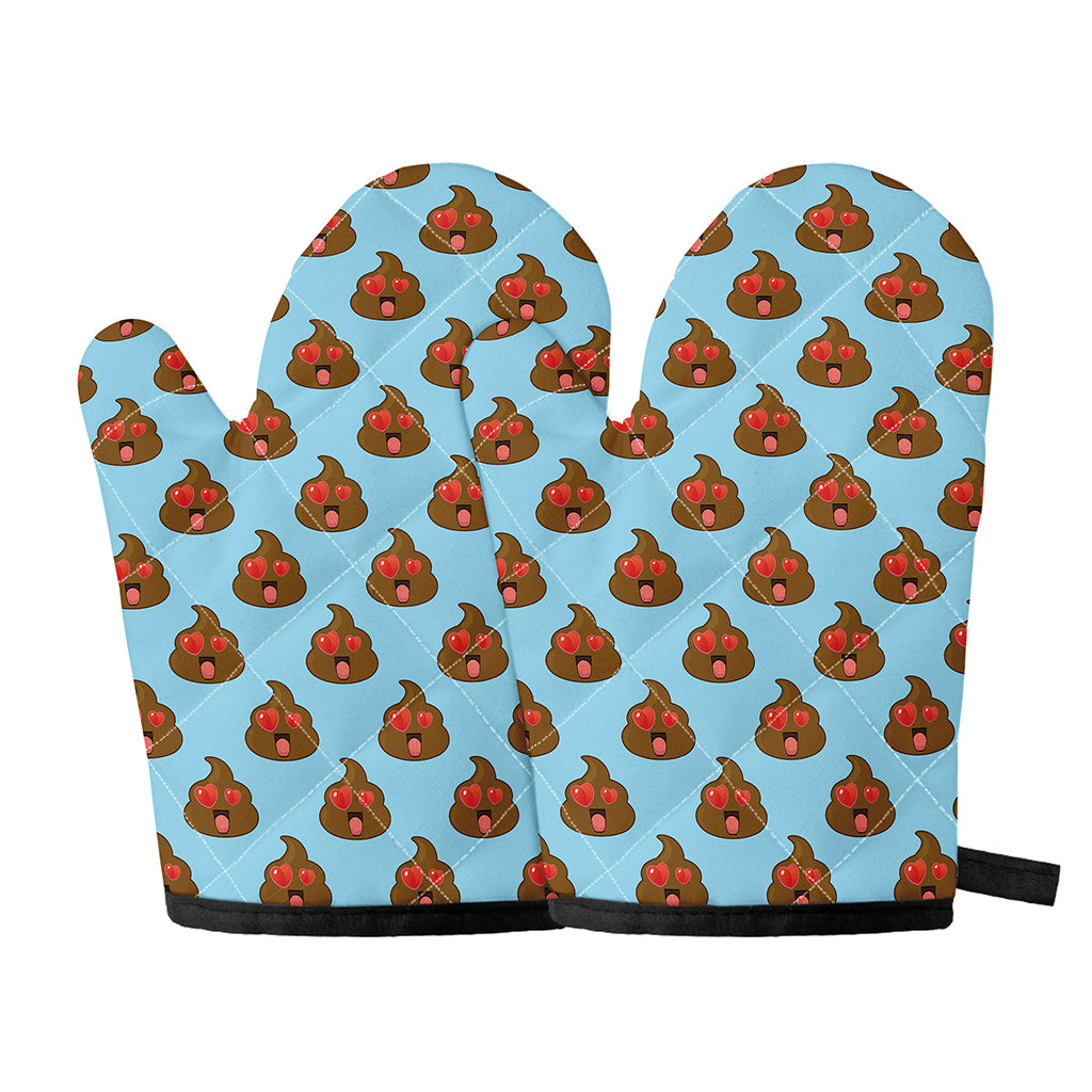 Lovely Poop Pattern Print Oven Mitts